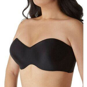 ⚡️Maidenform Size 36D Black Full Support Strapless Bra Underwire Lightly Lined